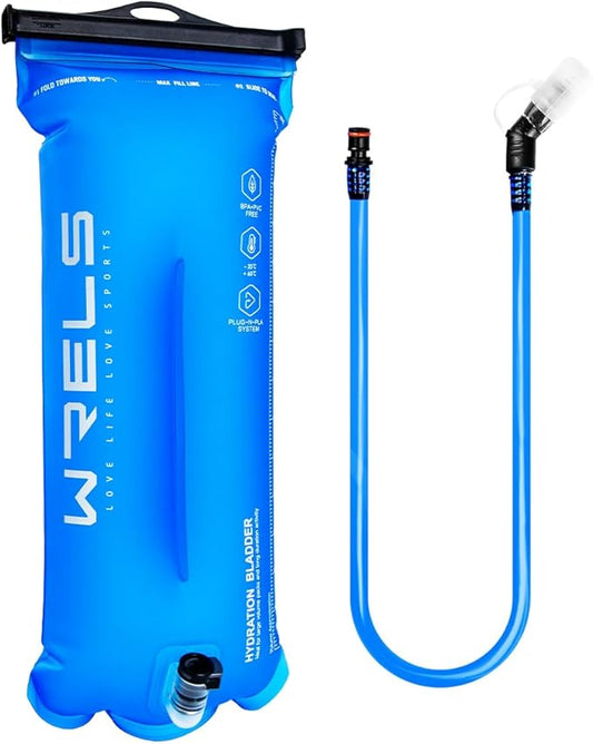 1L/1.5L/2L/3L BPA Free Hydration Bladder,Leakproof TPU Water Bladder for Hiking Backpack,Large Opening Water Reservoir Hydration Pack for Running Cycling Camping