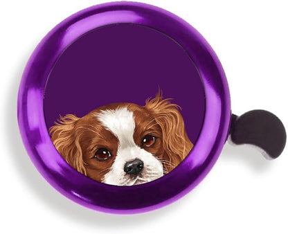 WIRESTER Purple Aluminum Round Bike Bell, Classic Ring Bicycle Bell, Bike Accessories Bell Ring for Adults Kids Girls Boys