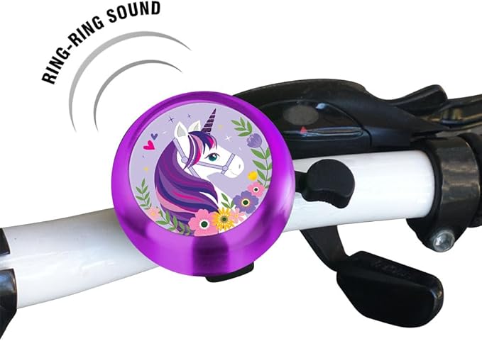 WIRESTER Purple Aluminum Round Bike Bell, Classic Ring Bicycle Bell, Bike Accessories Bell Ring for Adults Kids Girls Boys