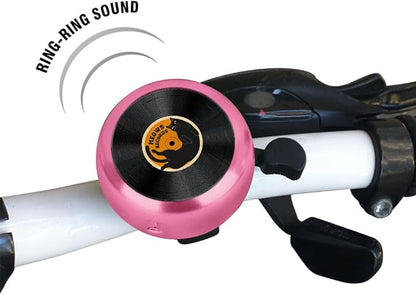 WIRESTER Pink Aluminum Round Bike Bell, Classic Ring Bicycle Bell, Bike Accessories Bell Ring for Adults Kids Girls Boys