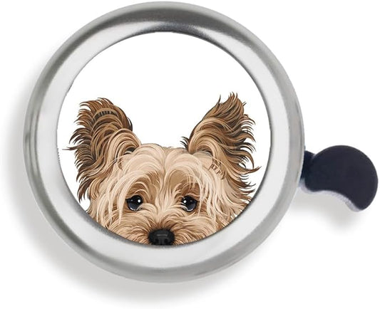 WIRESTER Silver Aluminum Round Bike Bell, Classic Ring Bicycle Bell, Bike Accessories Bell Ring for Adults Kids Girls Boys