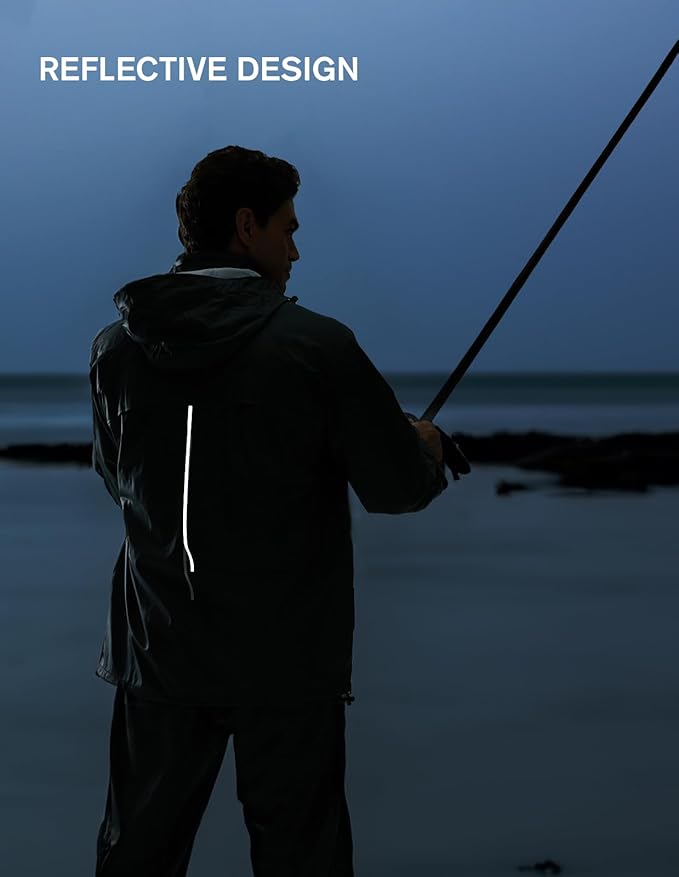 TOWN&FIELD Rain Suits for Fishing Waterproof Rain Gear for Men Women Heavy Duty Rain Coat Jacket with Pants/Overalls