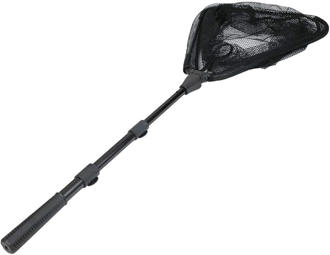 RESTCLOUD Fishing Landing Net with Telescoping Pole Handle, Fishing net Freshwater for Kids Men Women, Extend to 40-63 Inches