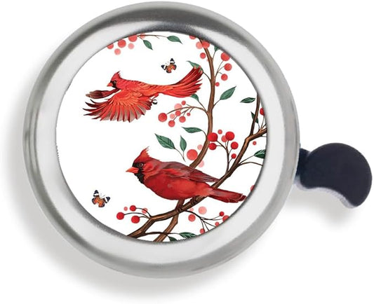 WIRESTER Silver Aluminum Round Bike Bell, Classic Ring Bicycle Bell, Bike Accessories Bell Ring for Adults Kids Girls Boys