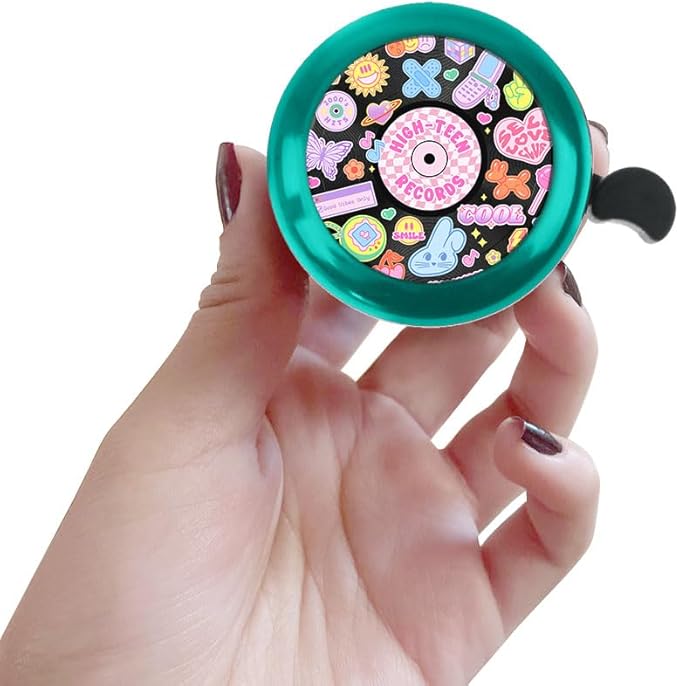 WIRESTER Green Aluminum Round Bike Bell, Classic Ring Bicycle Bell, Bike Accessories Bell Ring for Adults Kids Girls Boys