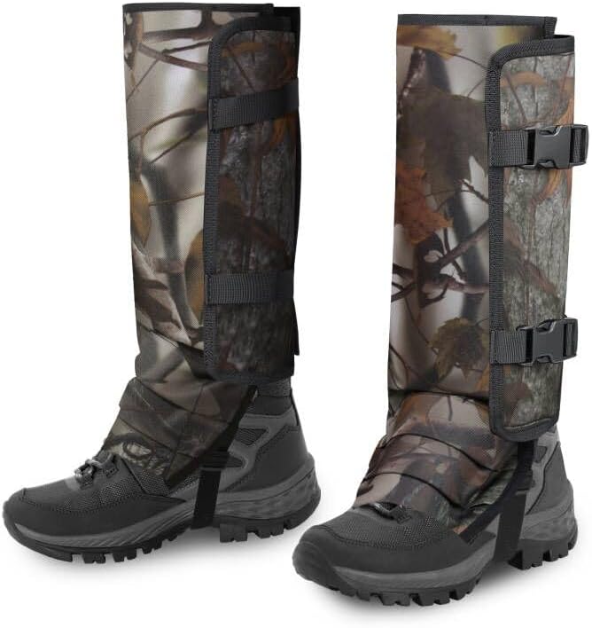 Snake Gaiters Leg Guards, Waterproof Snake Guards, Adjustable Snake Bite Protection for Lower Legs, Snake Chaps for Men&Women