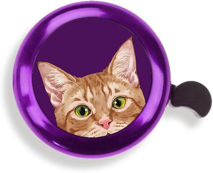 WIRESTER Purple Aluminum Round Bike Bell, Classic Ring Bicycle Bell, Bike Accessories Bell Ring for Adults Kids Girls Boys