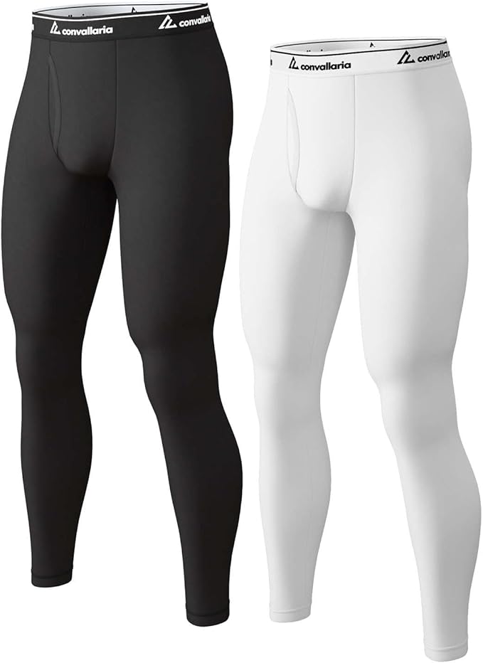 Men's Thermal Pants Fleece Lined Long Johns Compression Bottom Athletic Base Layer Cold Weather Gear 1 2 4 Pcs