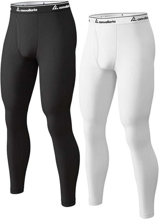 Men's Thermal Pants Fleece Lined Long Johns Compression Bottom Athletic Base Layer Cold Weather Gear 1 2 4 Pcs