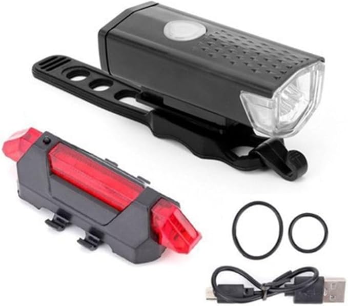 Waterproof Lamp USB LED Rechargeable Front and Tail Light Set Bike Accessories USB Rechargeable Cycle Lamp