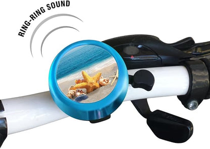 WIRESTER Blue Aluminum Round Bike Bell, Classic Ring Bicycle Bell, Bike Accessories Bell Ring for Adults Kids Girls Boys