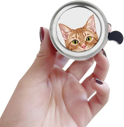 WIRESTER Silver Aluminum Round Bike Bell, Classic Ring Bicycle Bell, Bike Accessories Bell Ring for Adults Kids Girls Boys