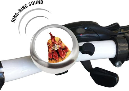 WIRESTER Silver Aluminum Round Bike Bell, Classic Ring Bicycle Bell, Bike Accessories Bell Ring for Adults Kids Girls Boys