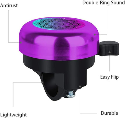 MZELQ Bicycle Bell Cute Clear Sound Adjustable Size Aluminum Bike Accessories Bell Ring for Girls Women Kids Adults