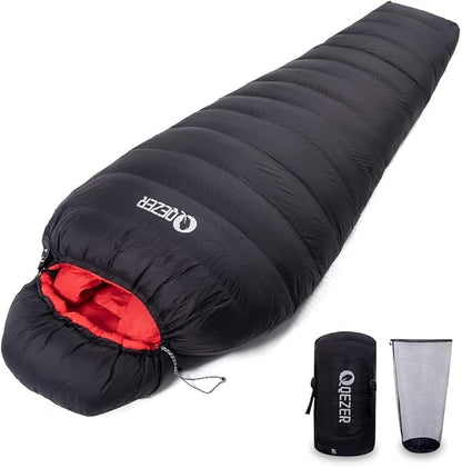 Ultralight Down Sleeping Bag for Adults with 600 Fill Power, Compact Sleeping Bag for Backpacking, Hiking and Camping