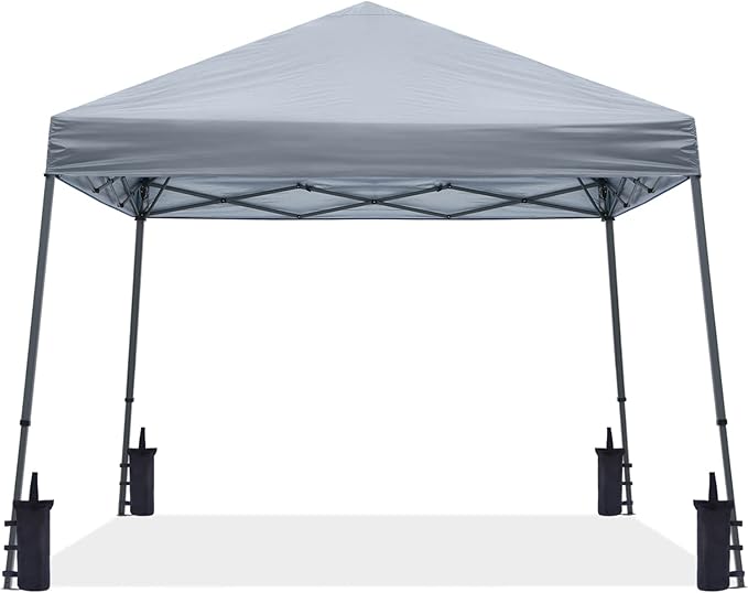ABCCANOPY Stable Pop up Outdoor Canopy Tent 10 x 10 ft Base / 8 x 8 ft Top, Gray