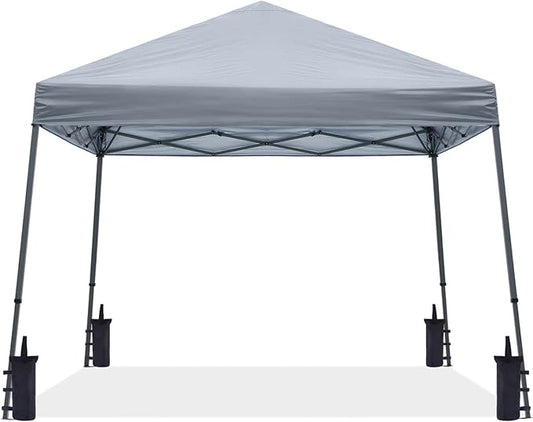 ABCCANOPY Stable Pop up Outdoor Canopy Tent 10 x 10 ft Base / 8 x 8 ft Top, Gray