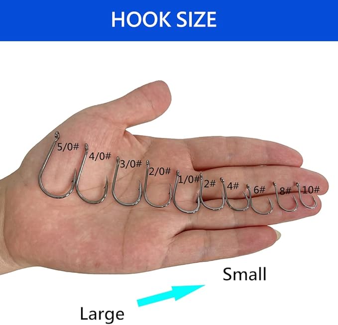 AMHDV 200pcs/pack Circle Fishing Hooks Super Strong Octopus Barb Fishing Hook for Freshwater Saltwater