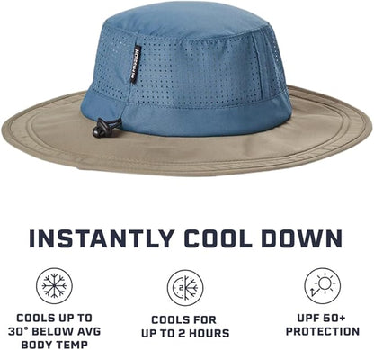 MISSION Cooling UPF Boonie Hat - Unisex Sun Hat for Hiking, Beach & Fishing - Sweat & Water Activated Technology