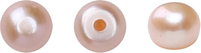 Natural Half Drilled Pearl Beads Pink 4-4.5mm 12pcs AAAA Freshwater Cultured Loose Gemstone Beads for DIY Stud Earring Jewelry Making