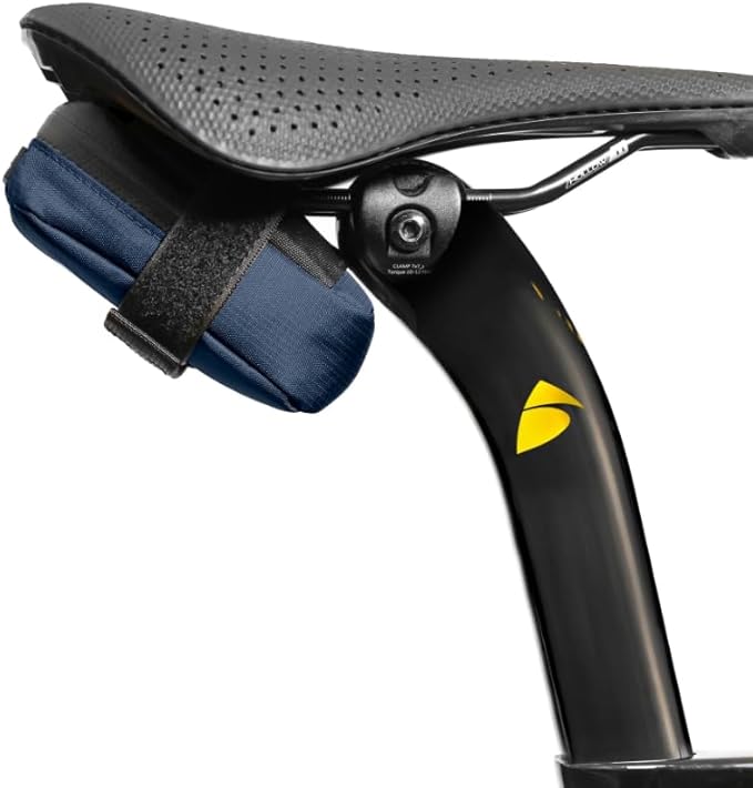 ALMSTHRE Compact Bike Saddle Bag – Cosmic Blue | 0.3L Bike Seat Bag (3" x 4.25" x 1.25") | Water-Resistant Ripstop, Waterproof Zipper, Internal Pocket | Durable Under Seat Storage