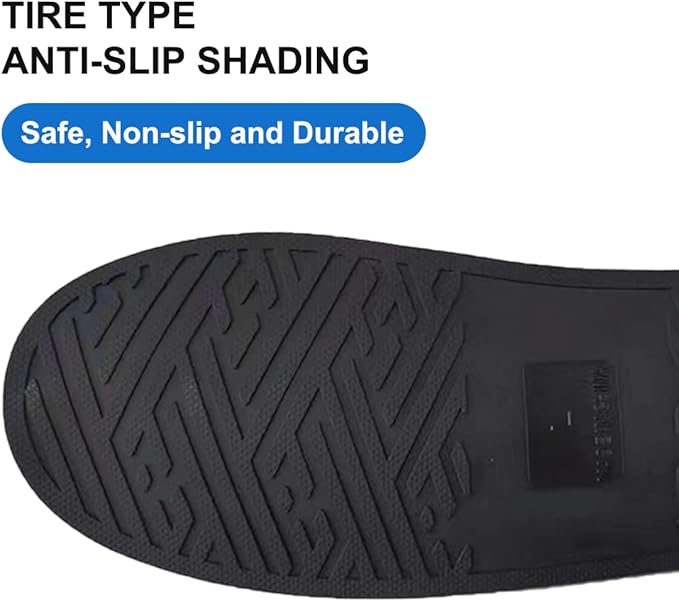 Waterproof Shoe Covers for Rain, Outdoor Cycling Non-Slip Rain Boots Covers Foldable Reusable Overshoes with Reflector for Women & Men