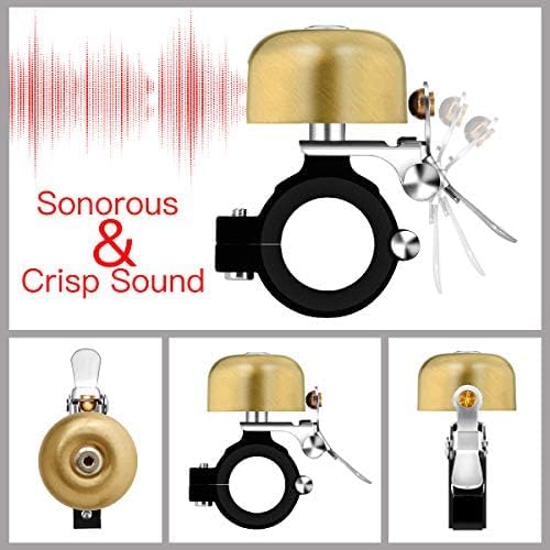 Greallthy Bike Bell Classic Brass Bicycle Bell,Bike Bells for Adults Kids, Loud Retro Bell for Road & Mountain Bikes, Universal Handlebar Fit.