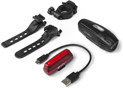 BV Bike Lights, Super Bright with 5 LED Bike Headlight & 3 LED Rear, Bike Lights for Night Riding with Quick-Release, Waterproof Bicycle Light Set, Bike Accessories, Bicycle Accessories, Flashlight