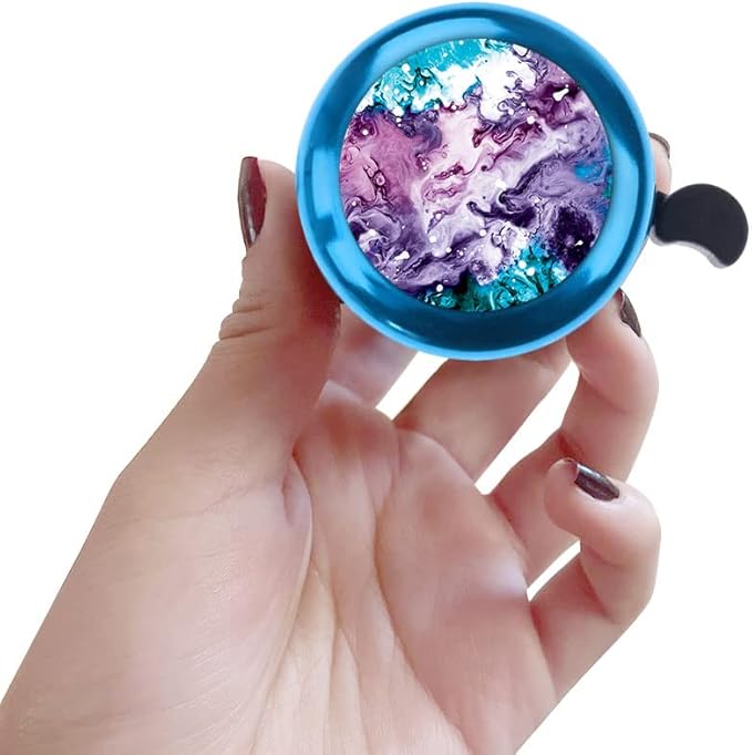 WIRESTER Blue Aluminum Round Bike Bell, Classic Ring Bicycle Bell, Bike Accessories Bell Ring for Adults Kids Girls Boys