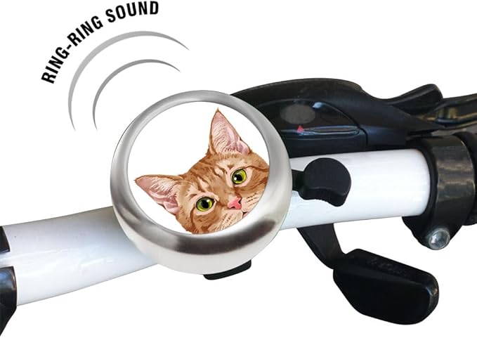 WIRESTER Silver Aluminum Round Bike Bell, Classic Ring Bicycle Bell, Bike Accessories Bell Ring for Adults Kids Girls Boys