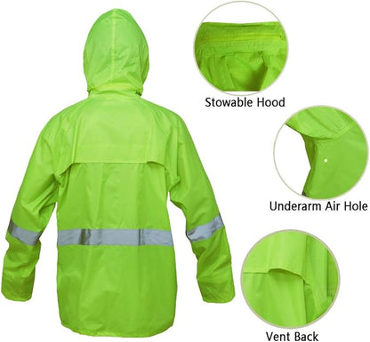 RainRider Rain Jacket Pants Suits for Men Women Waterproof Lightweight Rain Gear Workwear