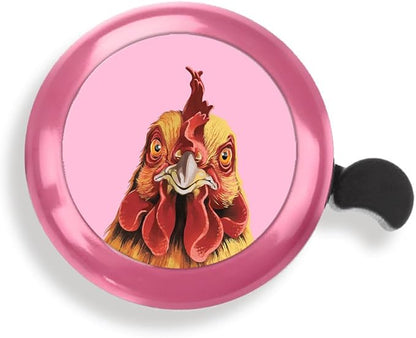 WIRESTER Pink Aluminum Round Bike Bell, Classic Ring Bicycle Bell, Bike Accessories Bell Ring for Adults Kids Girls Boys - Animals