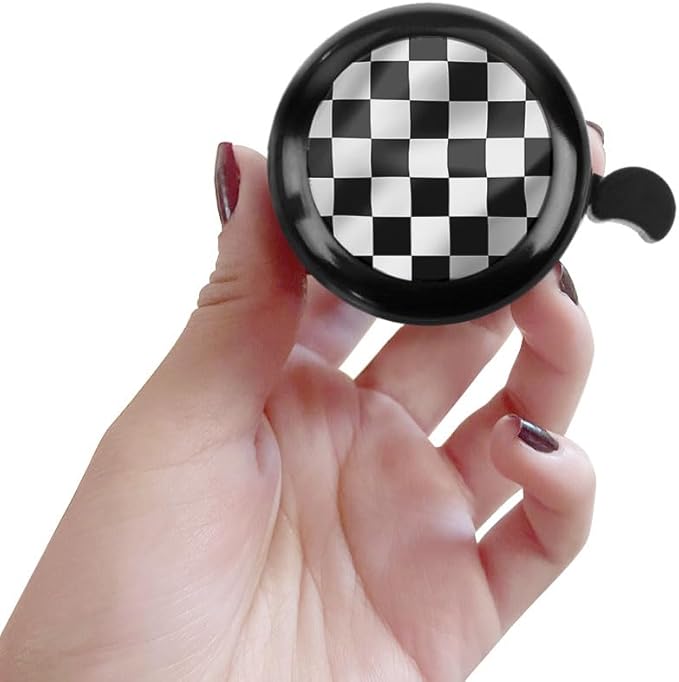 WIRESTER Black Aluminum Round Bike Bell, Classic Ring Bicycle Bell, Bike Accessories Bell Ring for Adults Kids Girls Boys - Dog Cat Animal Cute Records