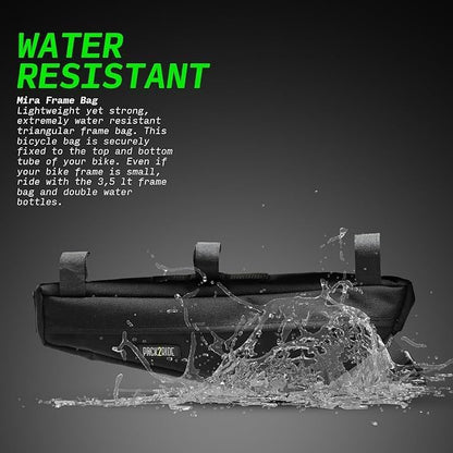 Mira Bike Frame Bag - Water Resistant, Durable Cordura Fabric & Bicycle Equipment Bag - Biking Storage, Bikepacking Pouch, Road for Cycling Adventures