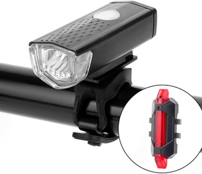 Waterproof Lamp USB LED Rechargeable Front and Tail Light Set Bike Accessories USB Rechargeable Cycle Lamp