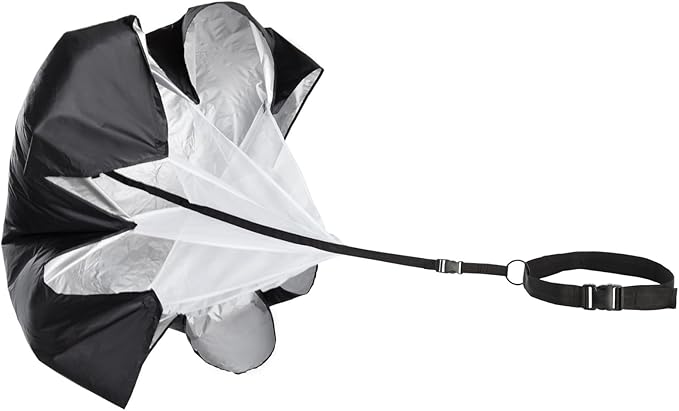 Juvale Adjustable Agility Ladder Set - Football Footwork Ladder Drills - Agility Cone Drills for Soccer Training - Parachute Speed Training - 20 Ft, 6 Cones & Parachute