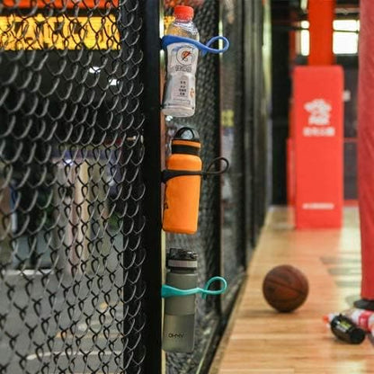 Neo Magnetic Silicone Ring Strap for Water Bottle - Water Tumbler Strap Versatile Sports Bottle Ring - Water Bottle Carrier Strap for Gym, Backpack, Belt, Hiking, Outdoors & More (Sky Blue)