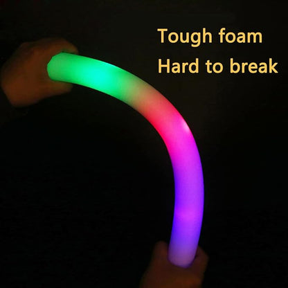 Glow Sticks Bulk 150 Pcs - Light up Foam Sticks with 3 Modes Colorful Flashing Effect, Led Lights Glow in The Dark Party Supplies for Wedding Concert Raves Halloween Christmas