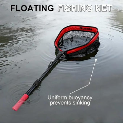 Floating Fishing Net, Foldable for Easy Storage, Retractable, Ideal for Bass, Trout, Kayak & Boat Fishing, Easy Catch & Release