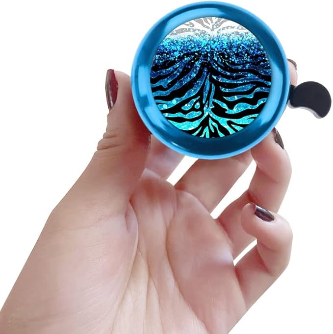 WIRESTER Blue Aluminum Round Bike Bell, Classic Ring Bicycle Bell, Bike Accessories Bell Ring for Adults Kids Girls Boys
