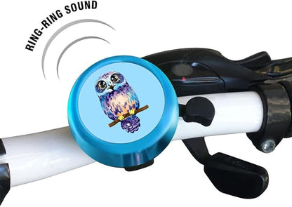 WIRESTER Blue Aluminum Round Bike Bell, Classic Ring Bicycle Bell, Bike Accessories Bell Ring for Adults Kids Girls Boys