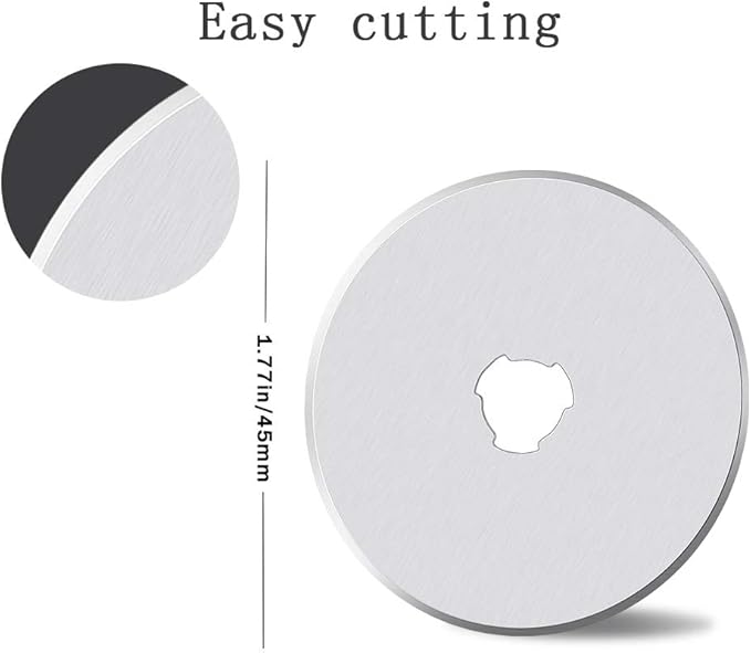 Rotary Cutter, Rotary Fabric Cutter with Safety Lock, Included Extra 10 Pack 45mm Blades, Rotary Cutter Tool for Quilting Sewing Arts Crafts