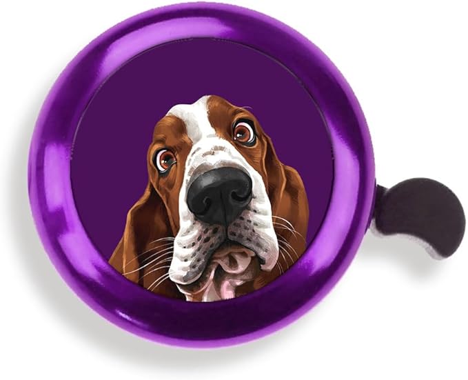 WIRESTER Purple Aluminum Round Bike Bell, Classic Ring Bicycle Bell, Bike Accessories Bell Ring for Adults Kids Girls Boys