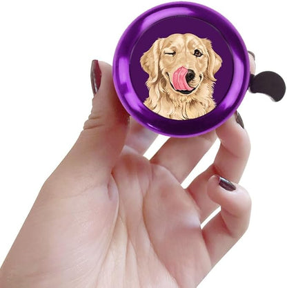 WIRESTER Purple Aluminum Round Bike Bell, Classic Ring Bicycle Bell, Bike Accessories Bell Ring for Adults Kids Girls Boys