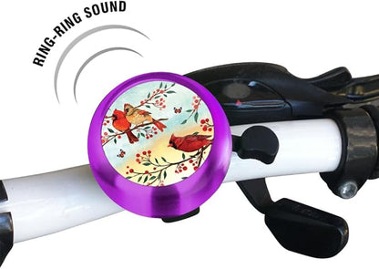 WIRESTER Purple Aluminum Round Bike Bell, Classic Ring Bicycle Bell, Bike Accessories Bell Ring for Adults Kids Girls Boys