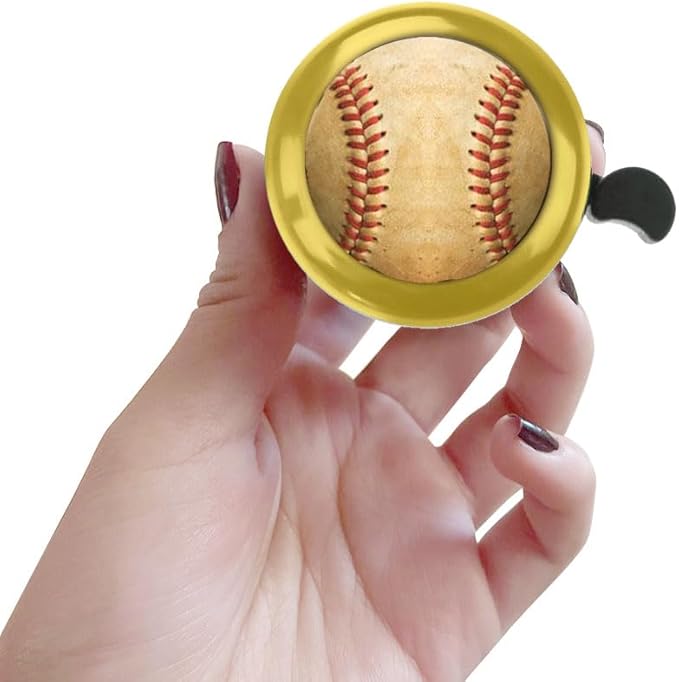 WIRESTER Gold Aluminum Round Bike Bell, Classic Ring Bicycle Bell, Bike Accessories Bell Ring for Adults Kids Girls Boys