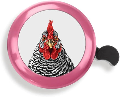 WIRESTER Pink Aluminum Round Bike Bell, Classic Ring Bicycle Bell, Bike Accessories Bell Ring for Adults Kids Girls Boys - Animals