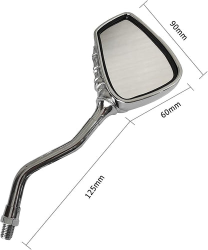 Universal Bicycle Mirror Bike Rear View Mirror 8mm 10mm Skull Hand Style Also for Motorcycle Rear View Mirrors silver