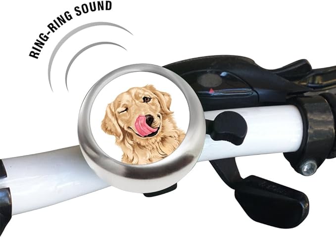 WIRESTER Silver Aluminum Round Bike Bell, Classic Ring Bicycle Bell, Bike Accessories Bell Ring for Adults Kids Girls Boys