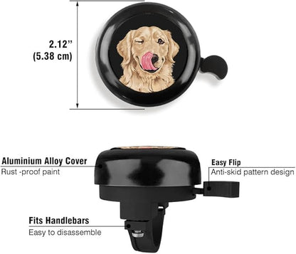 WIRESTER Cute Aluminum Round Bike Bell, Classic Ring Bicycle Bell, Bike Accessories Bell Ring for Adults Kids Girls Boys (Black, Red, Blue, Purple)